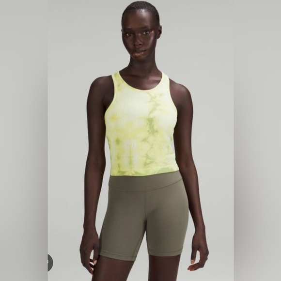 LULULEMON Ebb to Street Cropped Racerback Tank Top- 6 - Picture 1 of 7